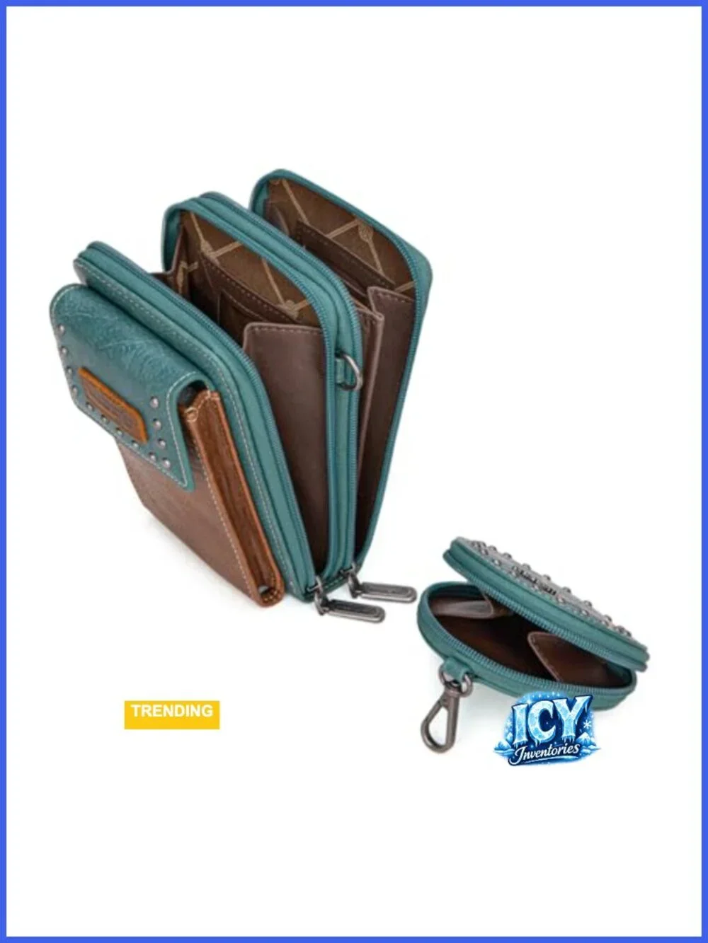 3-Piece Faux Leather Doctor Bag Set with Top Handle, Satchel, Cell Phone Bag &